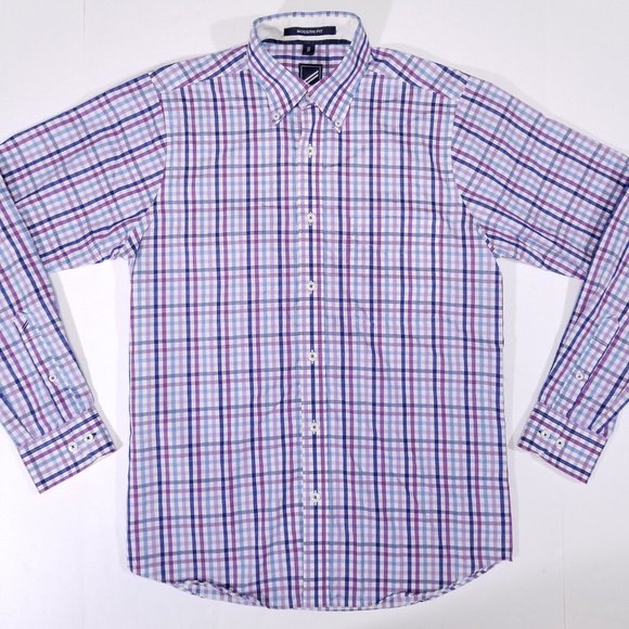 Hechter Checks/Boxes Casual Button Down Shirt - Picture 1 of 9